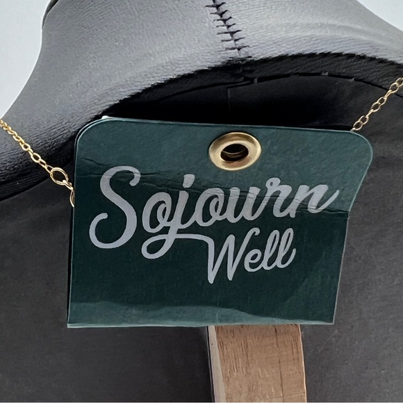 Kyanite Stone Pendant 16” Gold Necklace - Picture 7 of 7